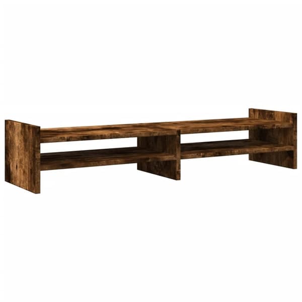 vidaXL skærmstander 100x27x20 cm konstrueret træ røget egetræsfarve
