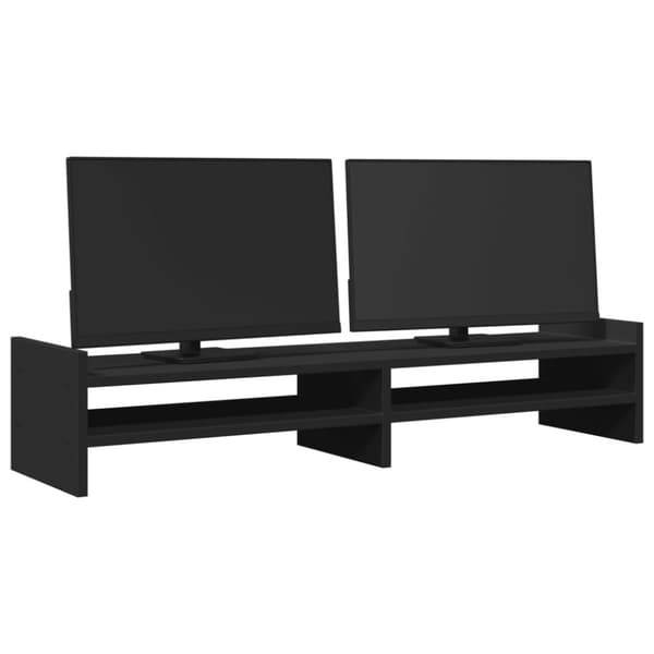 vidaXL skærmholder 100x27x20 cm konstrueret træ sort