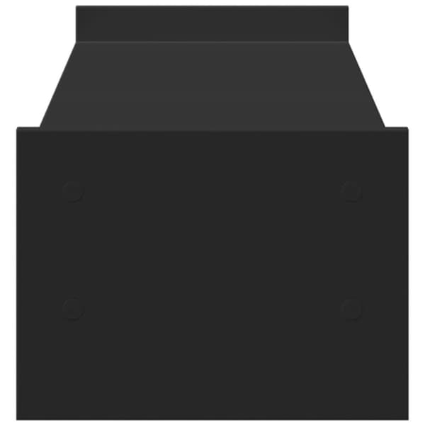 vidaXL skærmholder 100x27x20 cm konstrueret træ sort
