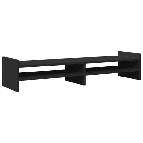 vidaXL skærmholder 100x27x20 cm konstrueret træ sort