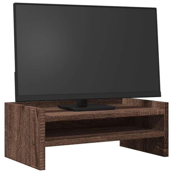 vidaXL Skjermstativ brun eik 42x24x16 cm konstruert tre