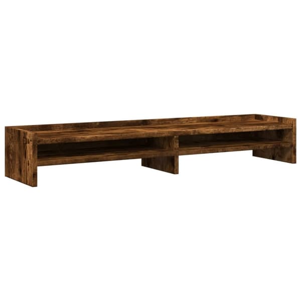 vidaXL Skärmställ rökfärgad ek 100x24x16 cm konstruerat trä