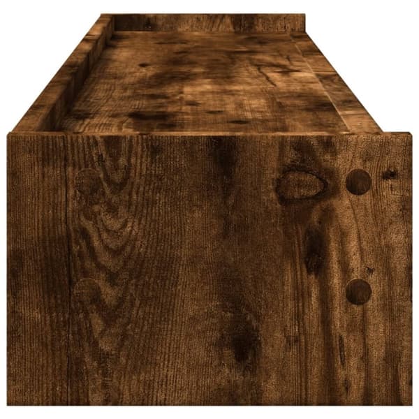 vidaXL Skjermstativ røkt eik 100x24x16 cm konstruert tre