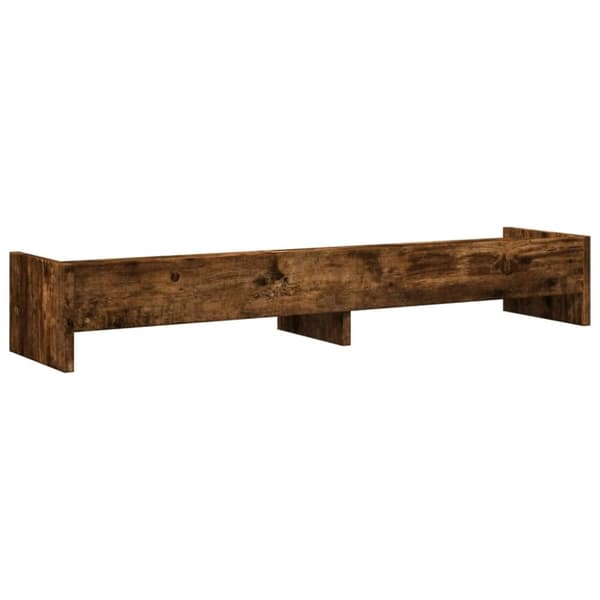 vidaXL Skärmställ rökfärgad ek 100x24x16 cm konstruerat trä