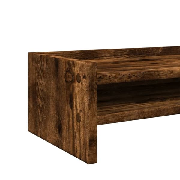 vidaXL Skärmställ rökfärgad ek 100x24x16 cm konstruerat trä