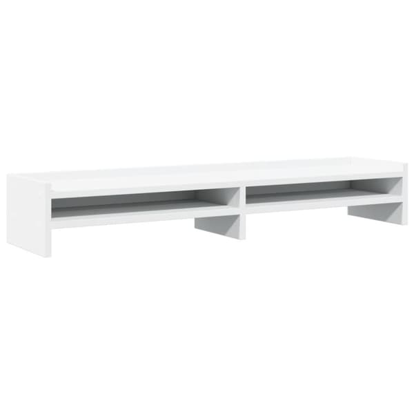 vidaXL Skjermstativ hvit 100x24x16 cm konstruert tre