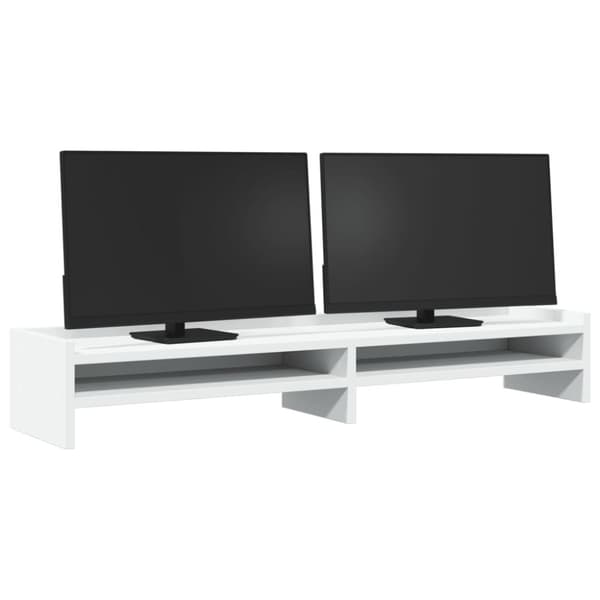 vidaXL Skjermstativ hvit 100x24x16 cm konstruert tre