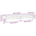Miniatyrbilde 10 av 10: vidaXL Skjermstativ hvit 100x24x16 cm konstruert tre
