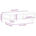 Miniatyrbillede 10 af 10: vidaXL skærmholder 50x27x15 cm konstrueret træ sort