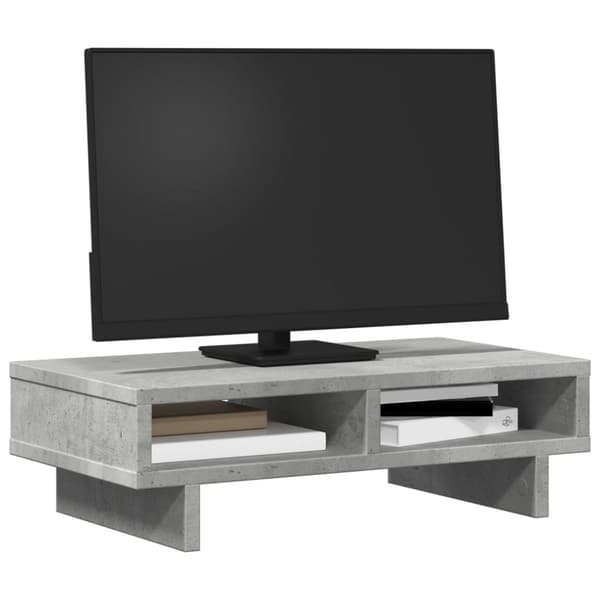 vidaXL skærmholder 50x27x15 cm konstrueret træ betongrå