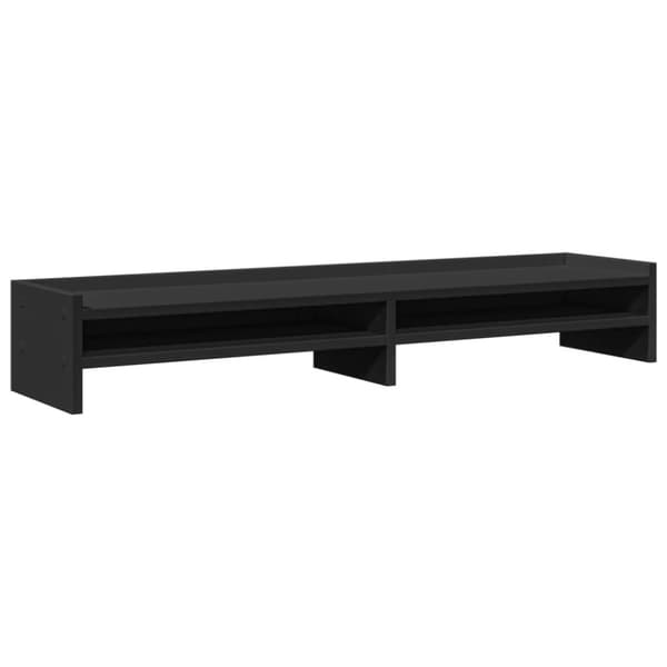 vidaXL skærmholder 100x24x16 cm konstrueret træ sort