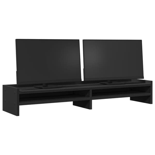 vidaXL skærmholder 100x24x16 cm konstrueret træ sort