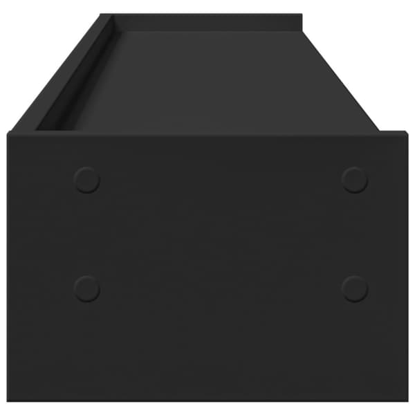 vidaXL skærmholder 100x24x16 cm konstrueret træ sort