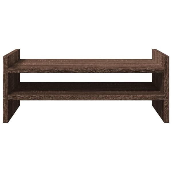 vidaXL skærmstander 50x27x20 cm konstrueret træ brun egetræsfarve