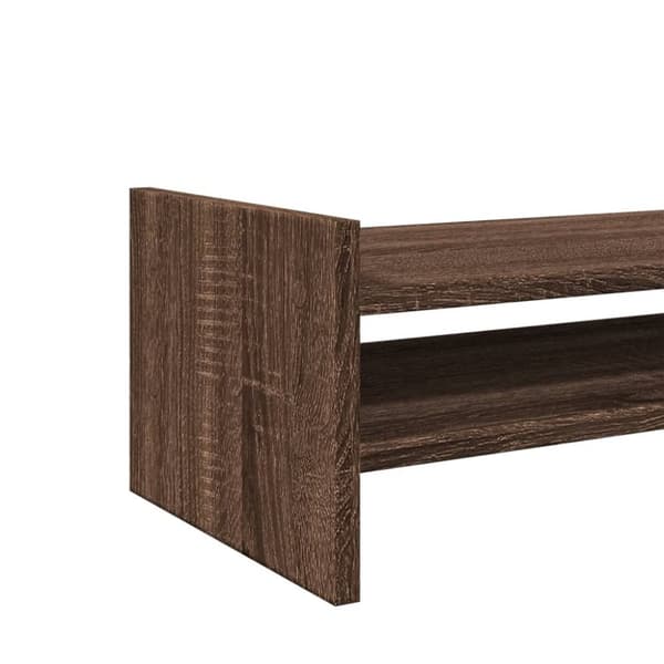vidaXL skærmstander 50x27x20 cm konstrueret træ brun egetræsfarve