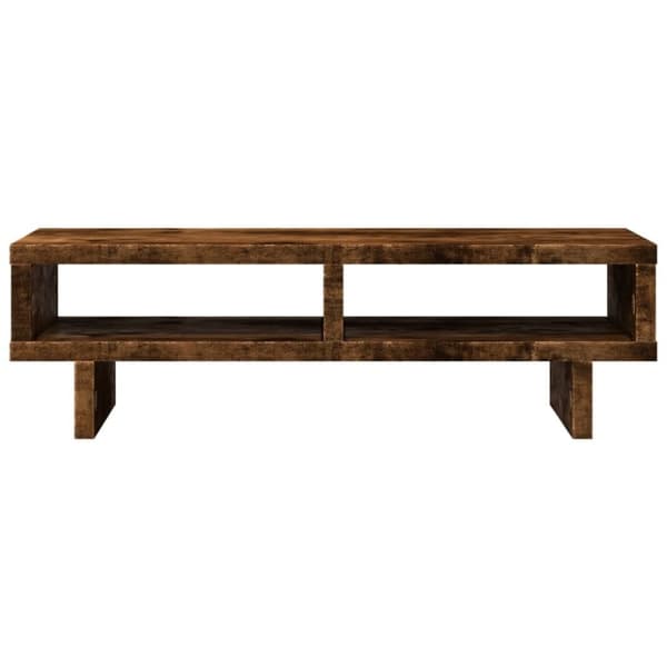 vidaXL skærmstander 50x27x15 cm konstrueret træ røget egetræsfarve