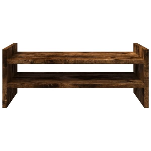 vidaXL skærmstander 50x27x20 cm konstrueret træ røget egetræsfarve