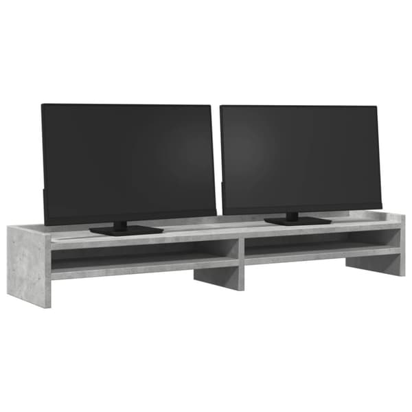 vidaXL skærmstander 100x24x16 cm konstrueret træ betongrå