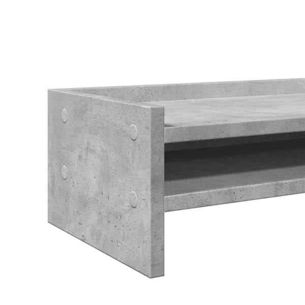 vidaXL skærmstander 100x24x16 cm konstrueret træ betongrå