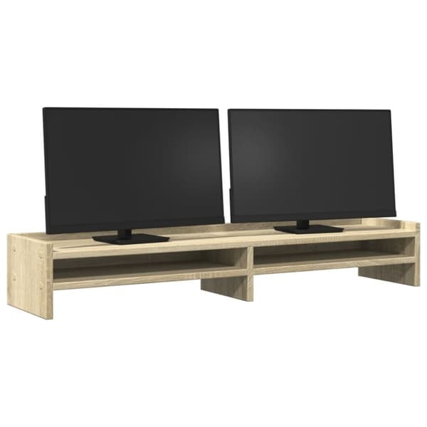 vidaXL Skjermstativ sonoma eik 100x24x16 cm konstruert tre