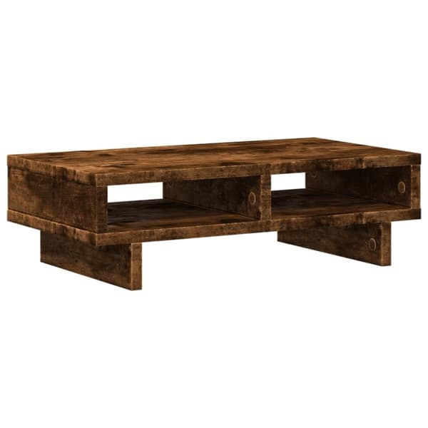 vidaXL Skärmställ rökfärgad ek 50x27x15 cm konstruerat trä