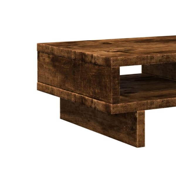 vidaXL Skärmställ rökfärgad ek 50x27x15 cm konstruerat trä
