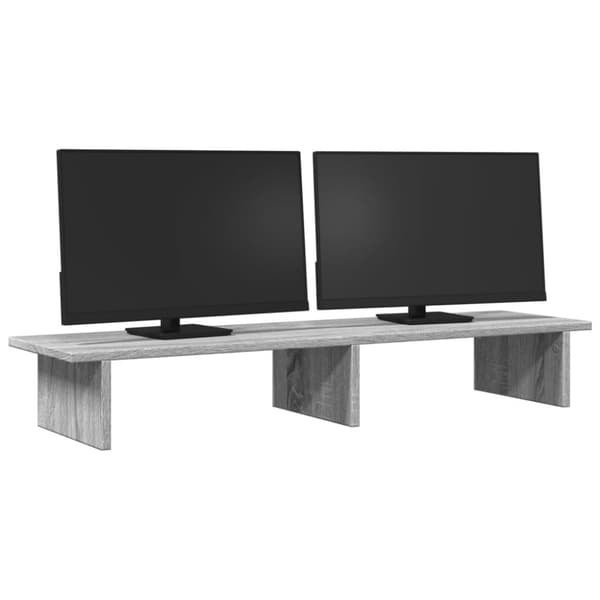 vidaXL Skjermstativ grå sonoma 100x27x15 cm konstruert tre