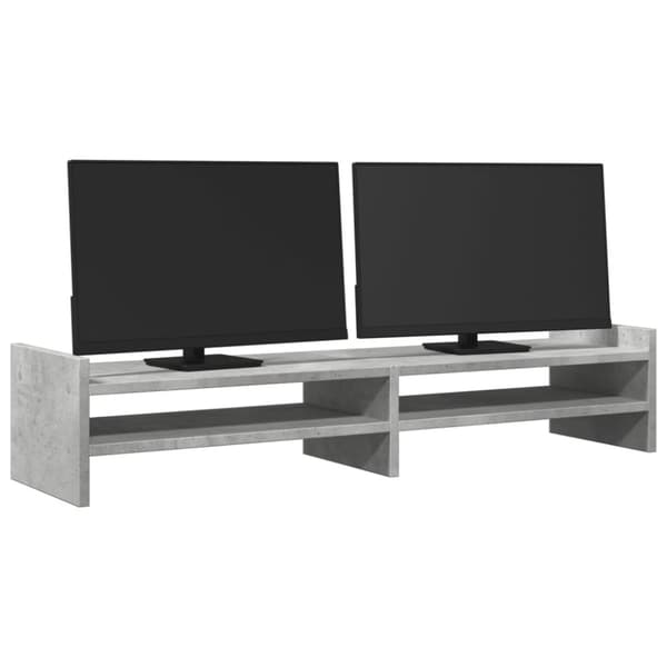 vidaXL skærmstander 100x27x20 cm konstrueret træ betongrå