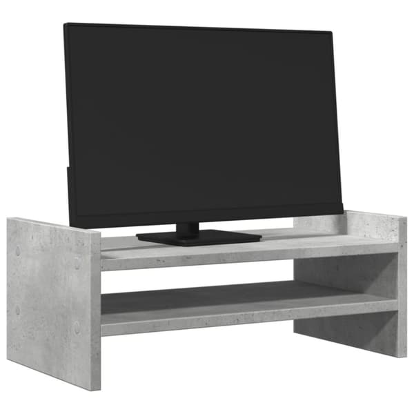 vidaXL skærmholder 50x27x20 cm konstrueret træ betongrå