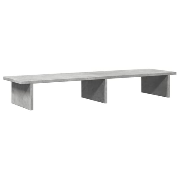 vidaXL skærmstander 100x27x15 cm konstrueret træ betongrå