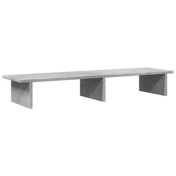 vidaXL skærmstander 100x27x15 cm konstrueret træ betongrå