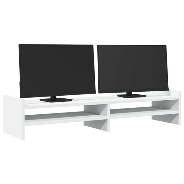 vidaXL Skjermstativ hvit 100x27x20 cm konstruert tre