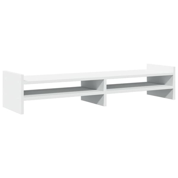 vidaXL Skjermstativ hvit 100x27x20 cm konstruert tre