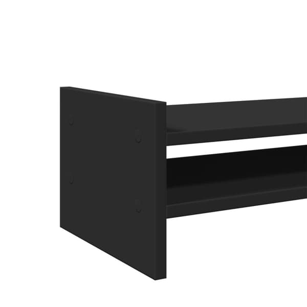 vidaXL Skjermhylle svart 50x27x20 cm konstruert tre