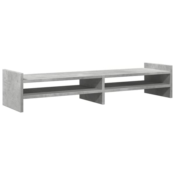 vidaXL Skjermstativ betonggrå 100x27x20 cm konstruert tre