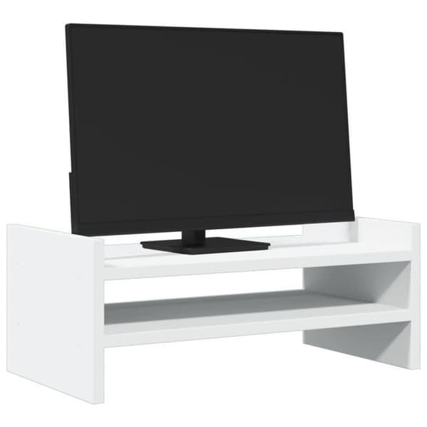 vidaXL skærmholder 50x27x20 cm konstrueret træ hvid