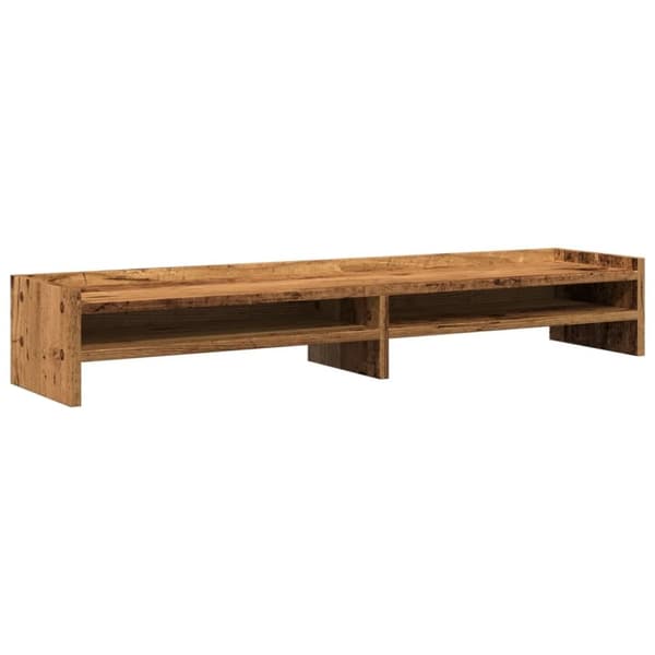 vidaXL skærmholder 100x24x16 cm konstrueret træ gammelt trælook