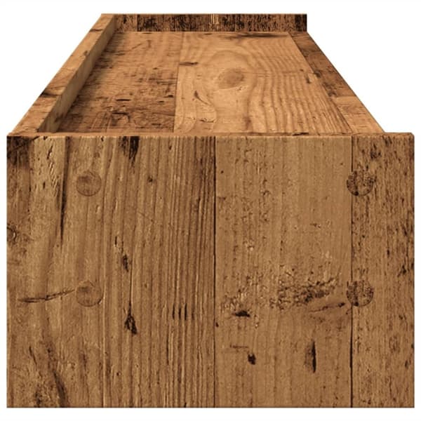 vidaXL skærmholder 100x24x16 cm konstrueret træ gammelt trælook