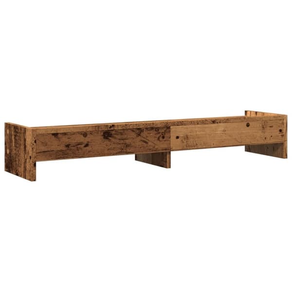 vidaXL skærmholder 100x24x16 cm konstrueret træ gammelt trælook