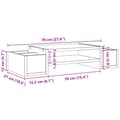 Miniatyrbilde 10 av 10: vidaXL Skjermhylle oppbevaring gammelt tre 70x27x15 cm konstruert tre
