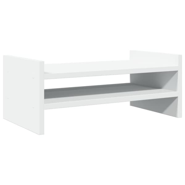 vidaXL Skjermhylle hvit 50x27x20 cm konstruert tre