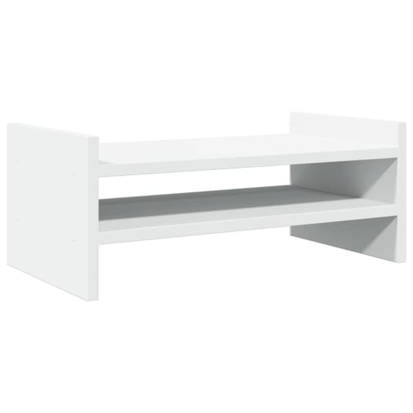 vidaXL Skjermhylle hvit 50x27x20 cm konstruert tre