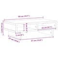 Miniatyrbilde 10 av 10: vidaXL Skjermstativ brun eik 50x27x15 cm konstruert tre