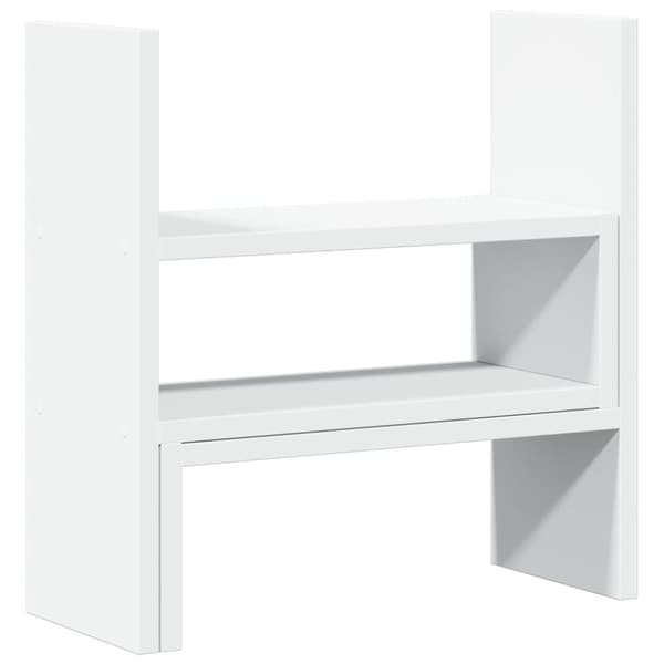 vidaXL hylde til skrivebord 40x17x41 cm konstrueret træ hvid