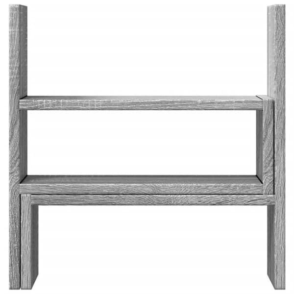 vidaXL hylde til skrivebord 40x17x41 cm konstrueret træ grå sonoma-eg