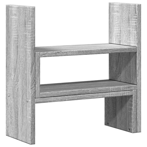 vidaXL hylde til skrivebord 40x17x41 cm konstrueret træ grå sonoma-eg