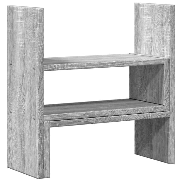 vidaXL hylde til skrivebord 40x17x41 cm konstrueret træ grå sonoma-eg