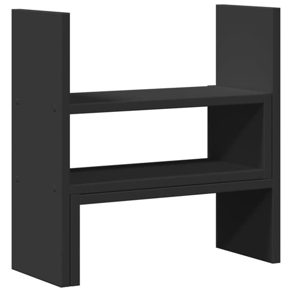 vidaXL hylde til skrivebord 40x17x41 cm konstrueret træ sort