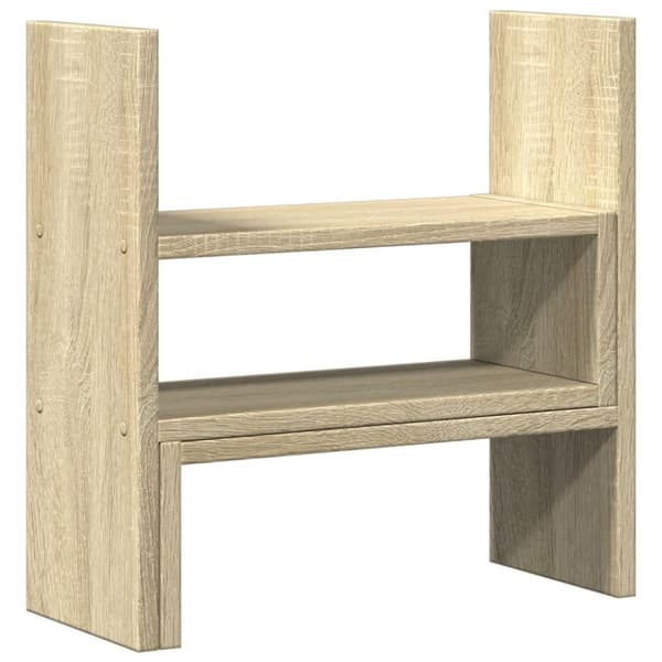 vidaXL Skrivbordshylla justerbar sonoma-ek 40x17x41 cm konstruerat trä
