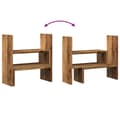 Miniatyrbilde 8 av 11: vidaXL Justerbar bordhylle gammelt tre 40x17x41 cm konstruert tre
